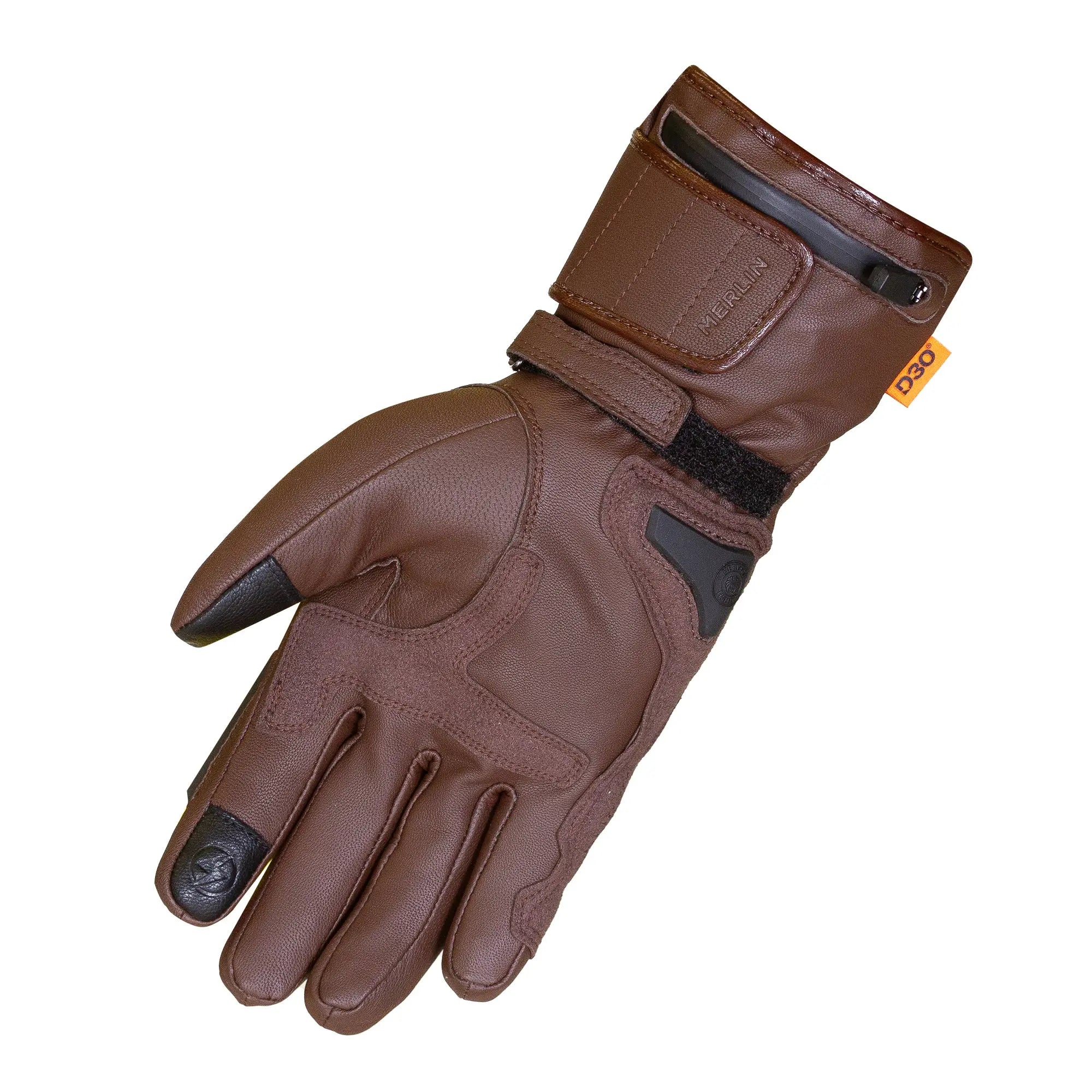Merlin Bednell CE2 D3O Heated Gloves Brown FREE UK Delivery, FREE 365 Day Returns | Moto Central