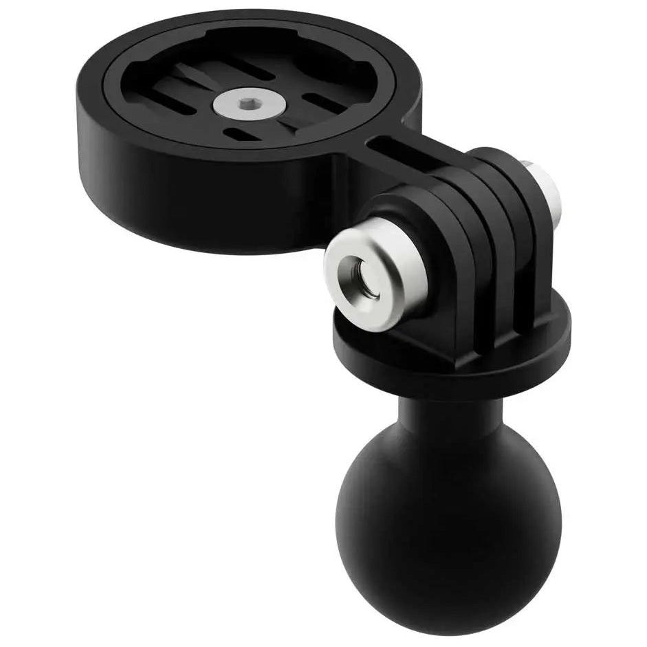 Beeline Moto 2 Ball Mount Black motorcycle device ball mount – angled view
