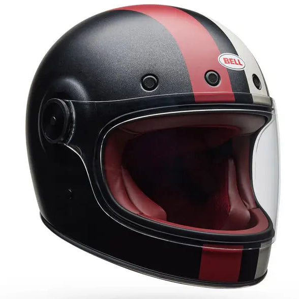 Bell Bullitt GT Command ECE 22.06 Matt Black / White full-face motorcycle helmet, front three-quarter view