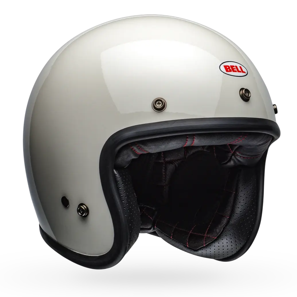Bell Custom 500 Solid ECE 22.06 Vintage White FREE UK Delivery, FREE 365 Day Returns | Moto Central