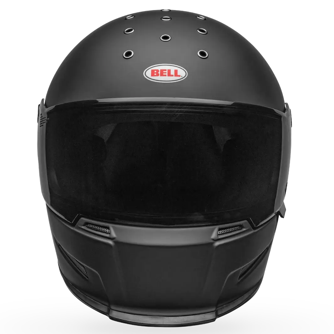 Bell Eliminator Solid ECE 22.06 Matt Black full-face motorcycle helmet, front view