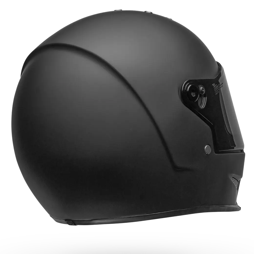 Bell Eliminator Solid ECE 22.06 Matt Black full-face motorcycle helmet, opposite rear three-quarter view