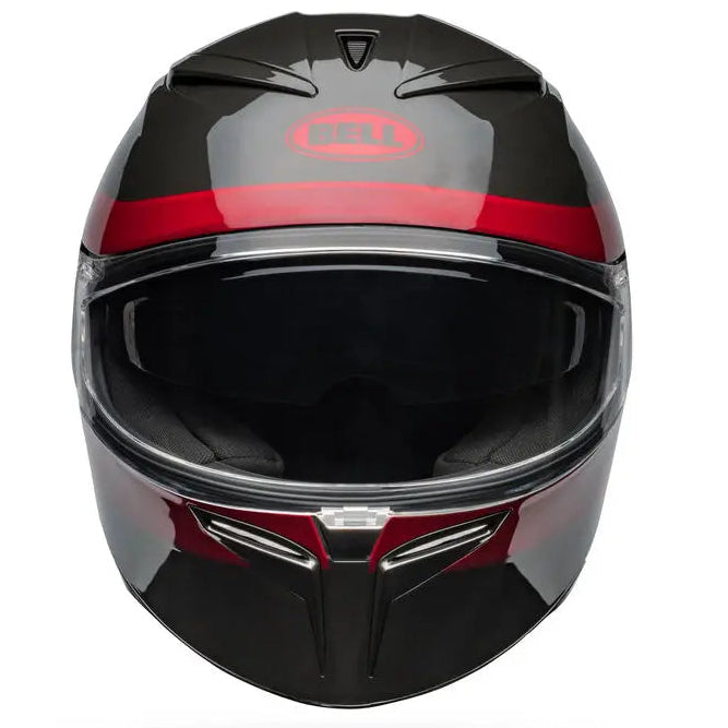 Bell Lithium MIPS Neo ECE 22.06 Gloss Black / Red full-face motorcycle helmet, right side profile view