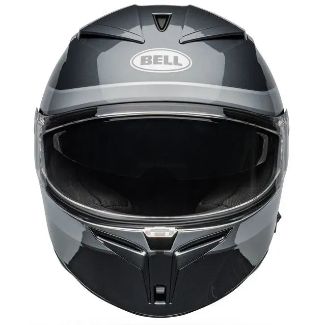 Bell Lithium MIPS Neo ECE 22.06 Gloss Grey / Silver full-face motorcycle helmet, front view