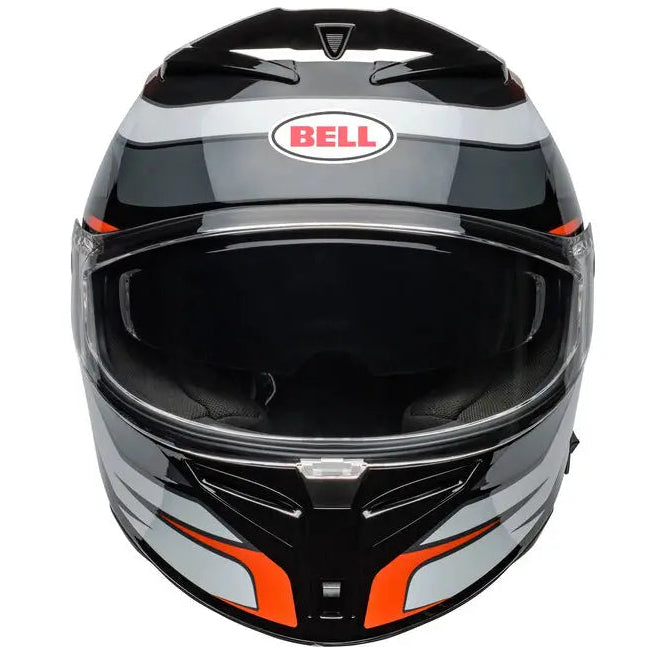 Bell Lithium MIPS Podium ECE 22.06 Black / Orange full-face motorcycle helmet, front view