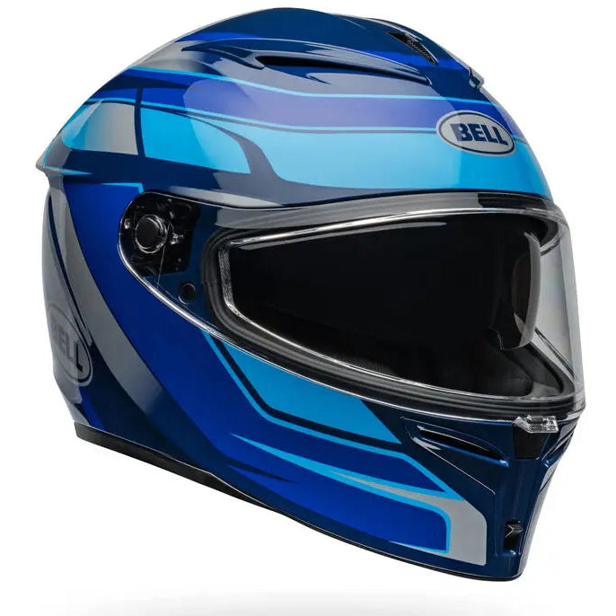 Bell Lithium MIPS Podium ECE 22.06 Blue full-face motorcycle helmet, front view