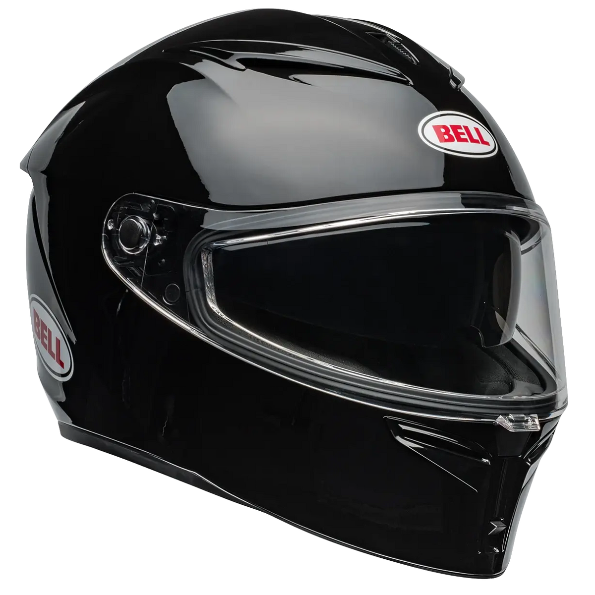 Bell Lithium Mips Solid ECE 22.06 Full Face Helmet - Black full-face motorcycle helmet, left-front three-quarter view