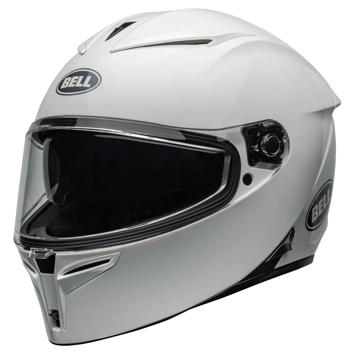 Bell Lithium Mips Solid ECE 22.06 Full Face Helmet - White full-face motorcycle helmet, front view