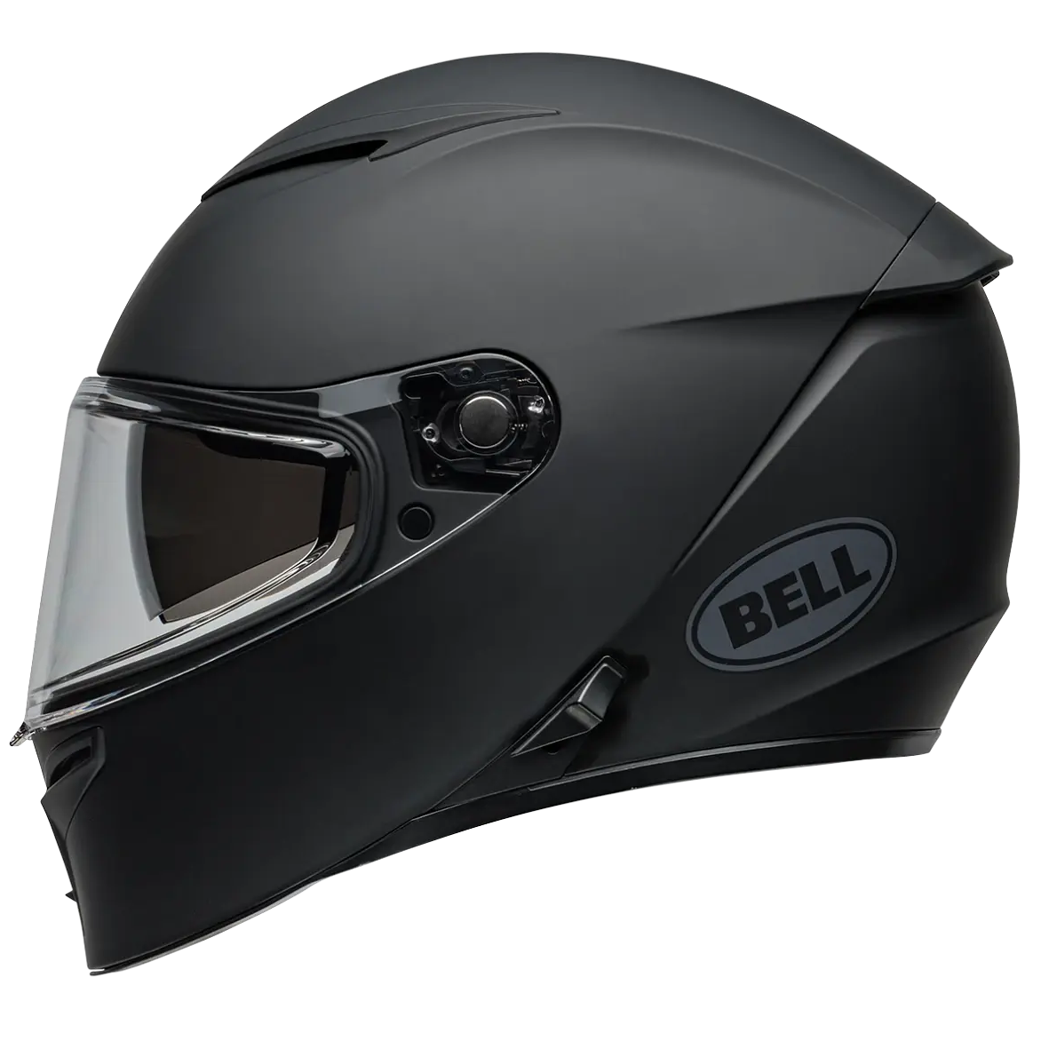 Bell Lithium Solid ECE 22.06 Matt Black full-face motorcycle helmet, opposite side profile view