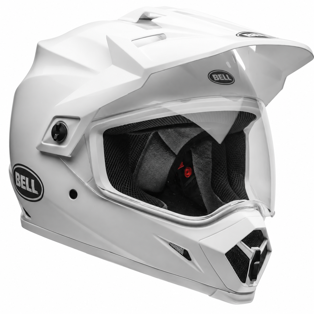 Bell MX-9 Adventure MIPS Solid ECE 22.06 Helmet - White, interior lining view