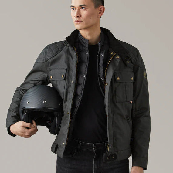 Belstaff Brooklands Waxed Cotton Jacket Black