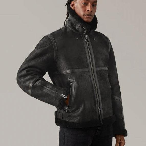 Belstaff Centenary Valiant Leather Jacket Black