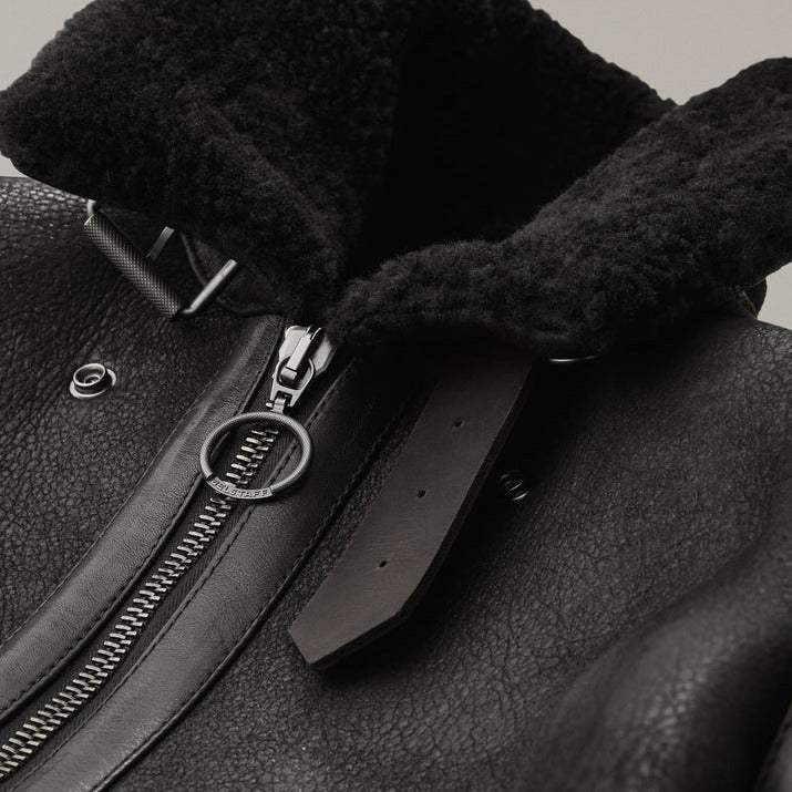 Belstaff Centenary Valiant Leather Jacket Black