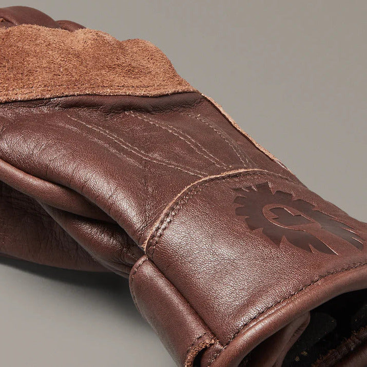 Belstaff Clinch Leather Gloves Tan