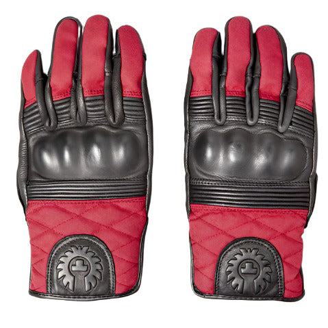 Belstaff Hampstead Leather Gloves Black / Red