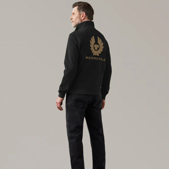 Belstaff Quarter Zip Jersey Black