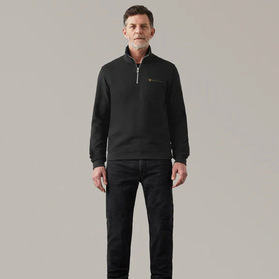 Belstaff Quarter Zip Jersey Black