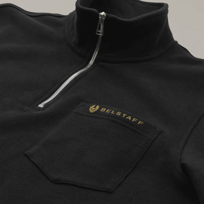 Belstaff Quarter Zip Jersey Black