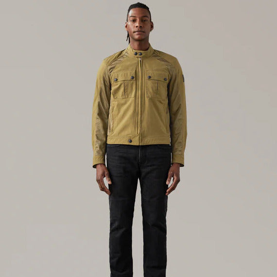 Belstaff Temple Technical Nylon Textile Jacket Olive