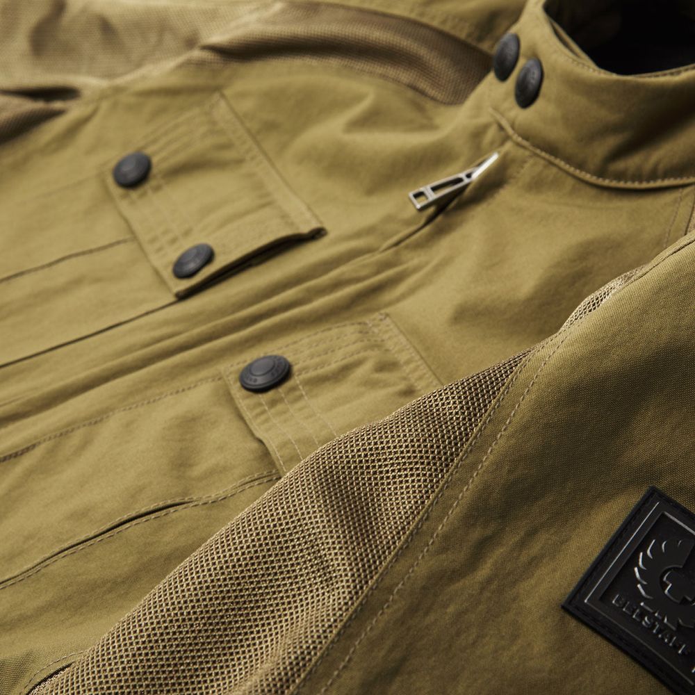 Belstaff Temple Technical Nylon Textile Jacket Olive