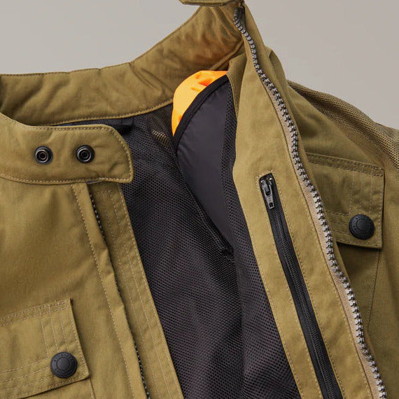 Belstaff Temple Technical Nylon Textile Jacket Olive