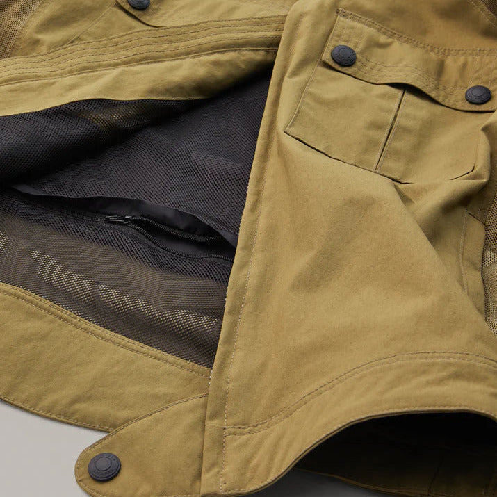 Belstaff Temple Technical Nylon Textile Jacket Olive