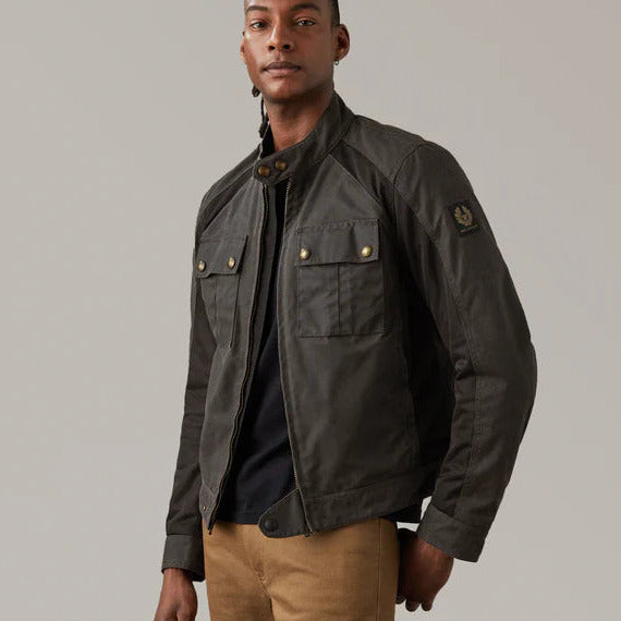 Belstaff Temple Technical Waxed Cotton Jacket Mahogany