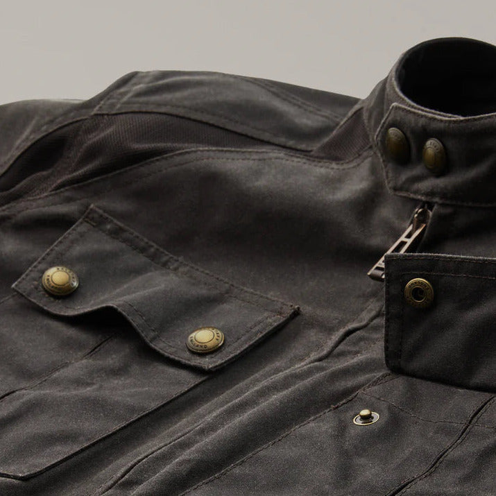 Belstaff Temple Technical Waxed Cotton Jacket Mahogany