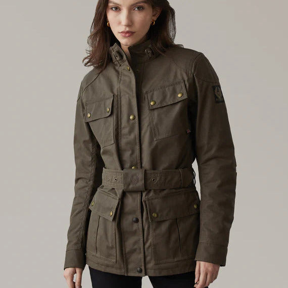 Belstaff Trialmaster Ladies Waxed Cotton Jacket Forest Green
