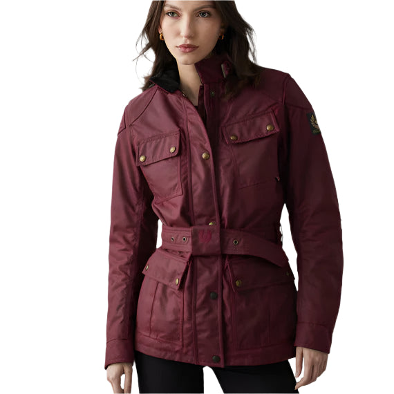 Belstaff Trialmaster Ladies Waxed Cotton Jacket Racing Red