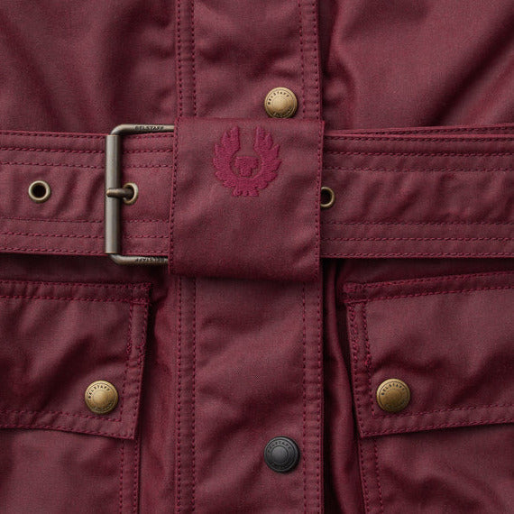 Belstaff Trialmaster Ladies Waxed Cotton Jacket Racing Red