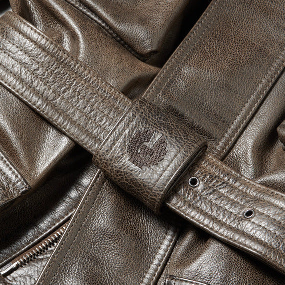 Belstaff Trialmaster Leather Jacket Dark Olive