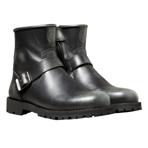 Belstaff Trialmaster Short Leather Boots Black