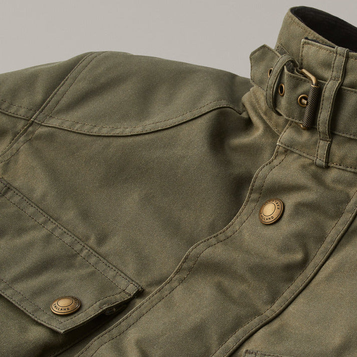 Belstaff Trialmaster Waxed Cotton Jacket Olive - FREE UK Shipping, FREE 365 Day Returns | Moto Central