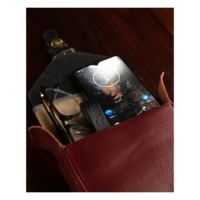 Trip Machine Tank Pouch / Belt Pouch Cherry Red - FREE UK Shipping, FREE 365 Day Returns | Moto Central