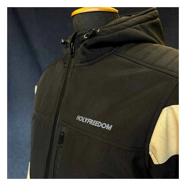Holy Freedom Prison Softshell Jacket White / Black - FREE UK Shipping, FREE 365 Day Returns | Moto Central