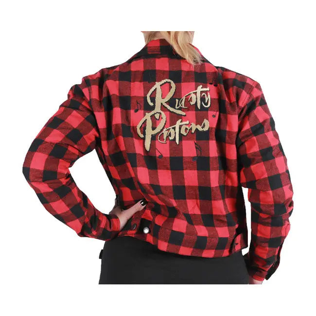 Rusty Pistons Elwha Ladies Textile Jacket Red / Black - FREE UK Shipping, FREE 365 Day Returns | Moto Central