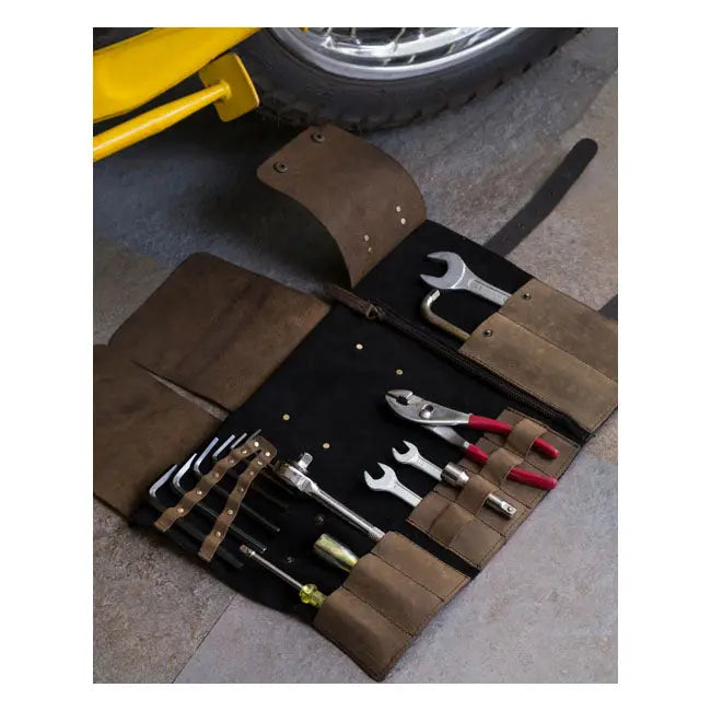 Trip Machine Universal Tool Roll Tobacco / Black - FREE UK Shipping, FREE 365 Day Returns | Moto Central