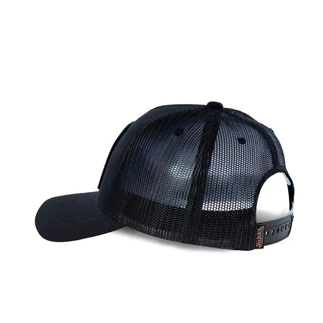 Von Dutch Heritage Cap Square Patch Eyes Gold / Black - FREE UK Shipping, FREE 365 Day Returns | Moto Central