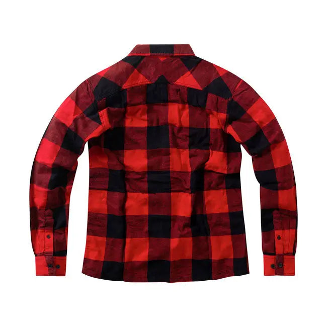 West Coast Choppers Rigid Flannel Shirt Red / Black - FREE UK Shipping, FREE 365 Day Returns | Moto Central