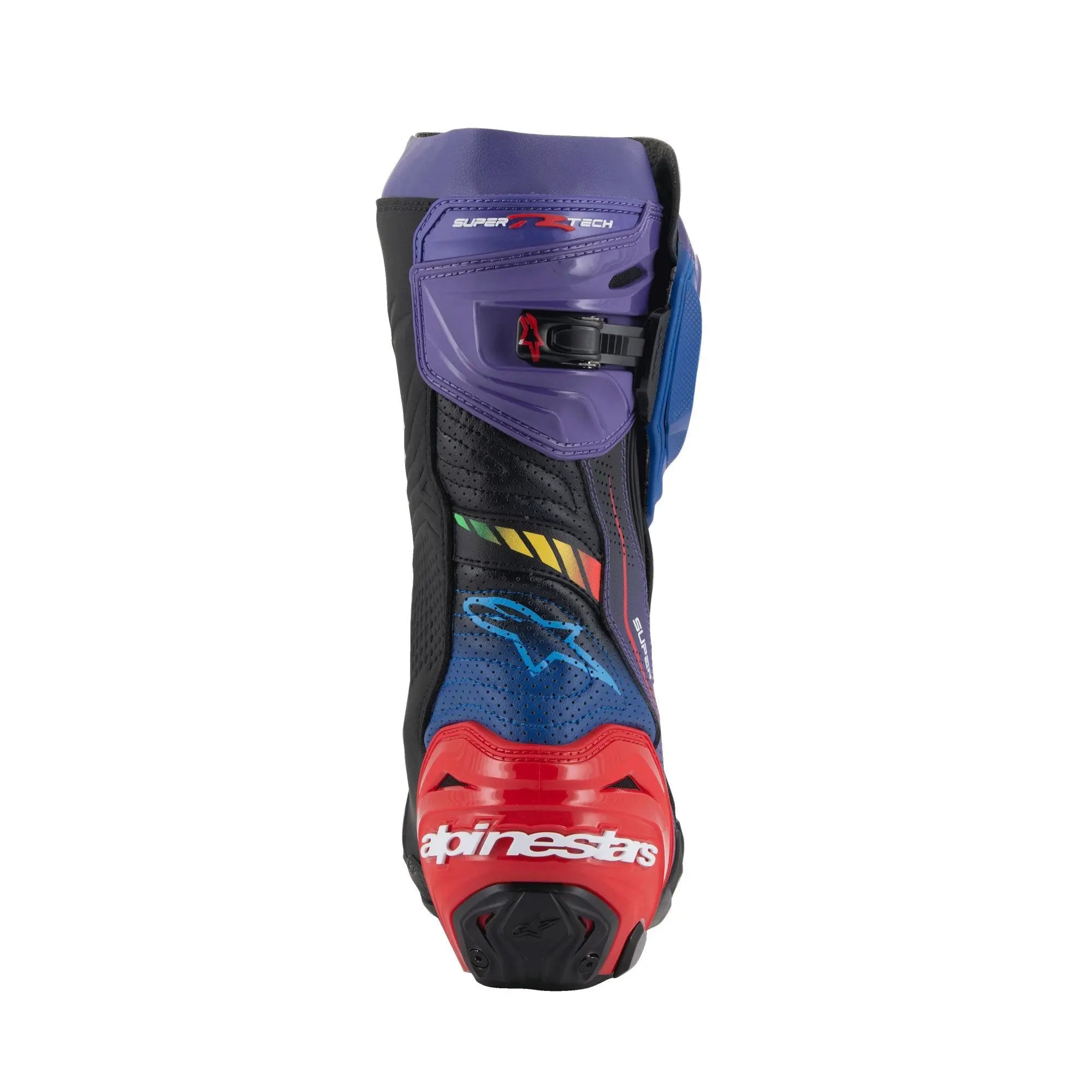 Alpinestars Supertech R LE Martinator R01 Vented Boots Blue / Purple / Red / Black - FREE UK Shipping, FREE 365 Day Returns | Moto Central