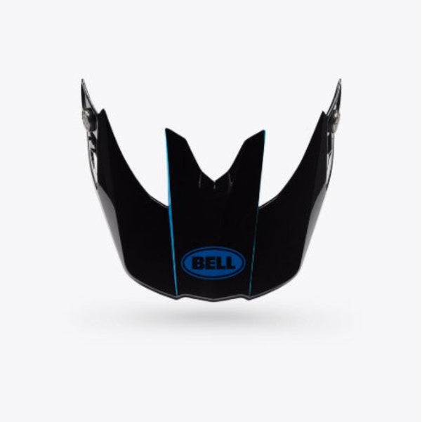 Bell Moto-10 Spherical Peak Strike Blue, replacement motocross helmet peak, product view