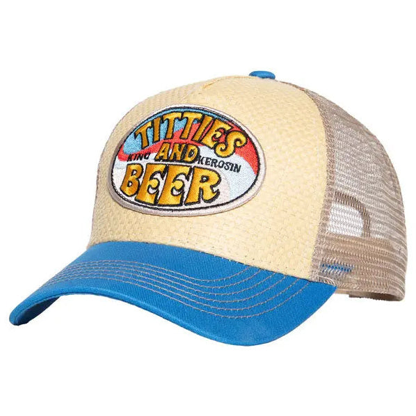King Kerosin Titties And Beer Cap Beige / Blue — front-left view