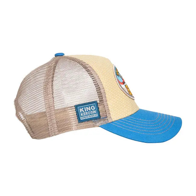King Kerosin Titties And Beer Cap Beige / Blue - FREE UK Shipping, FREE 365 Day Returns | Moto Central