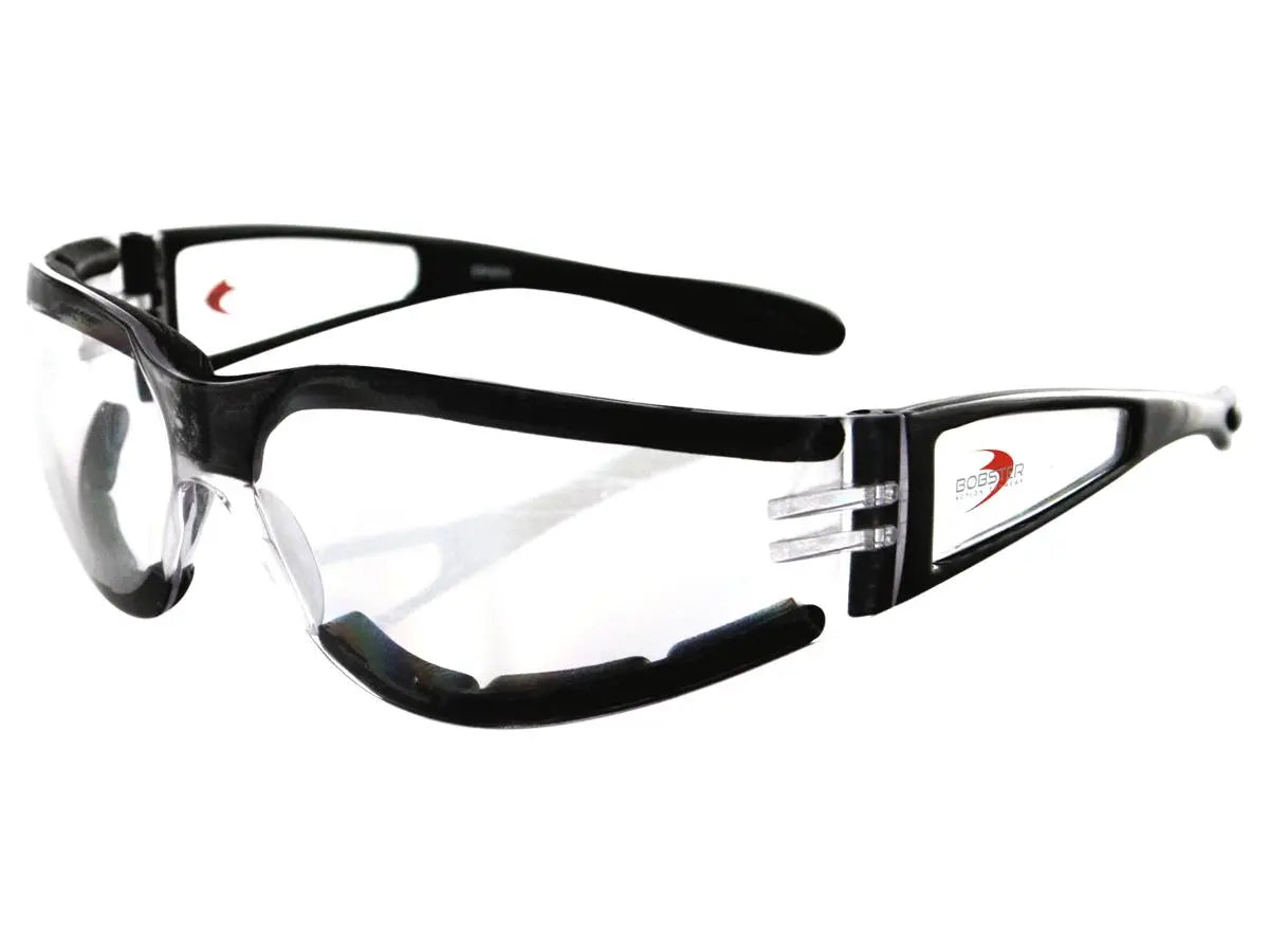 Bobster Eyewear Shield II Sunglasses Black Frame Clear Lens - FREE UK Shipping, FREE 365 Day Returns | Moto Central