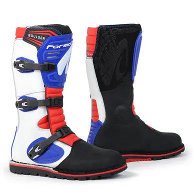 Forma Boulder Off-Road Boots Blue / White FREE UK Delivery, FREE 365 Day Returns | Moto Central