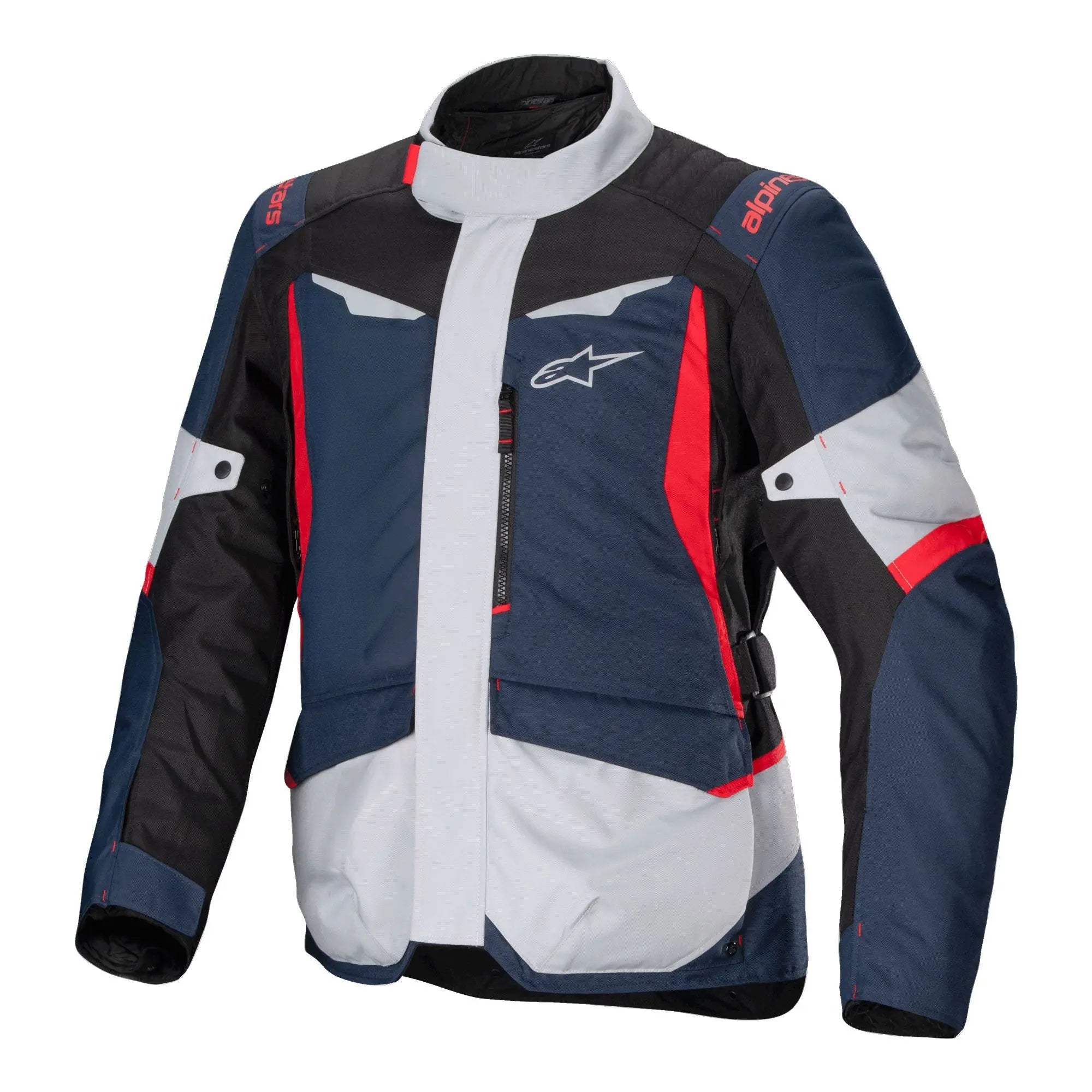 Alpinestars ST-1 Waterproof Textile Jacket Dark Blue / Black / Bright Red - FREE UK Shipping, FREE 365 Day Returns | Moto Central