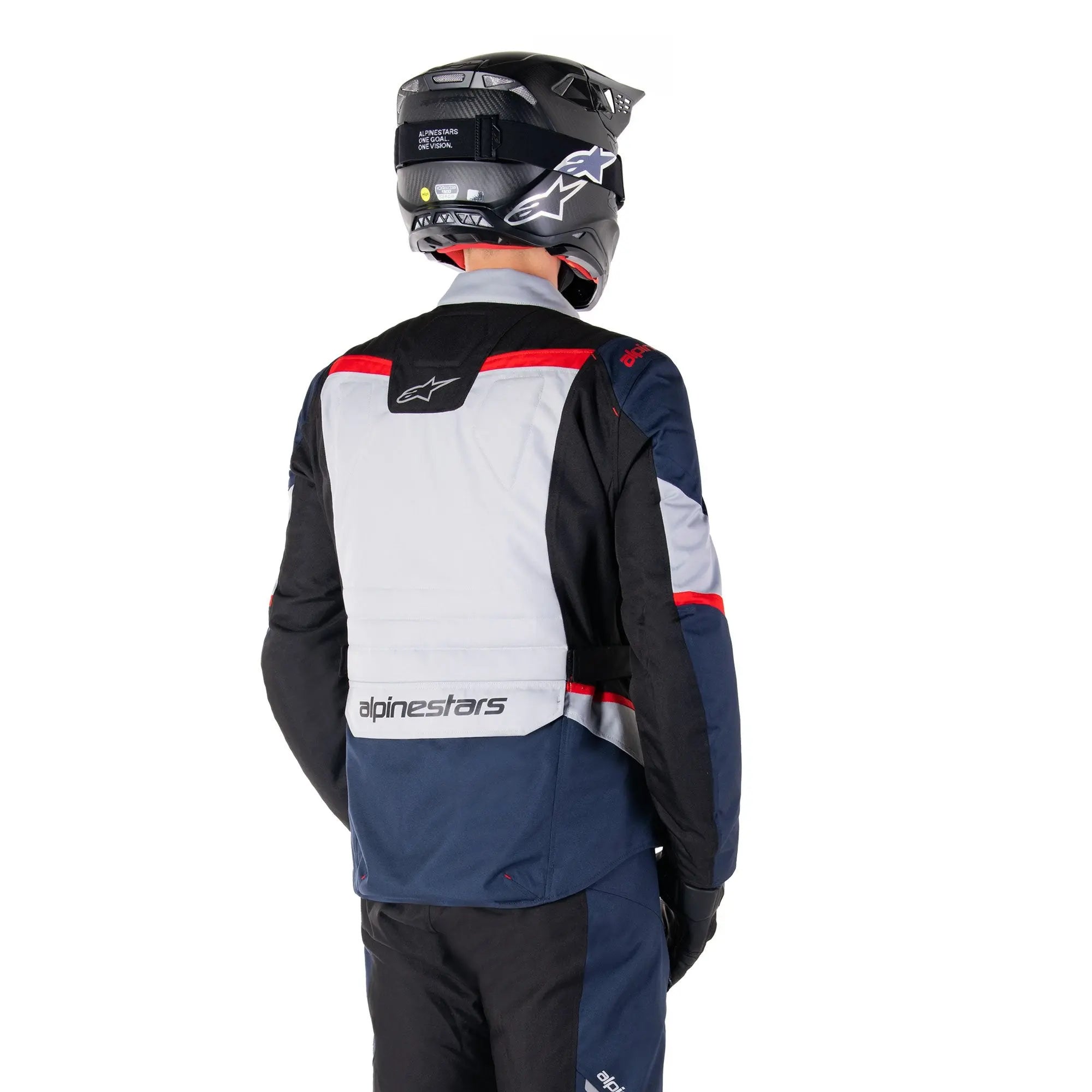 Alpinestars ST-1 Waterproof Textile Jacket Dark Blue / Black / Bright Red - FREE UK Shipping, FREE 365 Day Returns | Moto Central