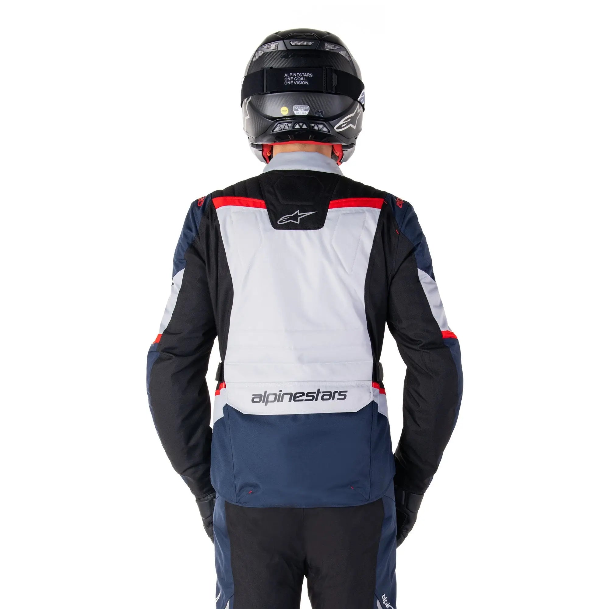 Alpinestars ST-1 Waterproof Textile Jacket Dark Blue / Black / Bright Red - FREE UK Shipping, FREE 365 Day Returns | Moto Central