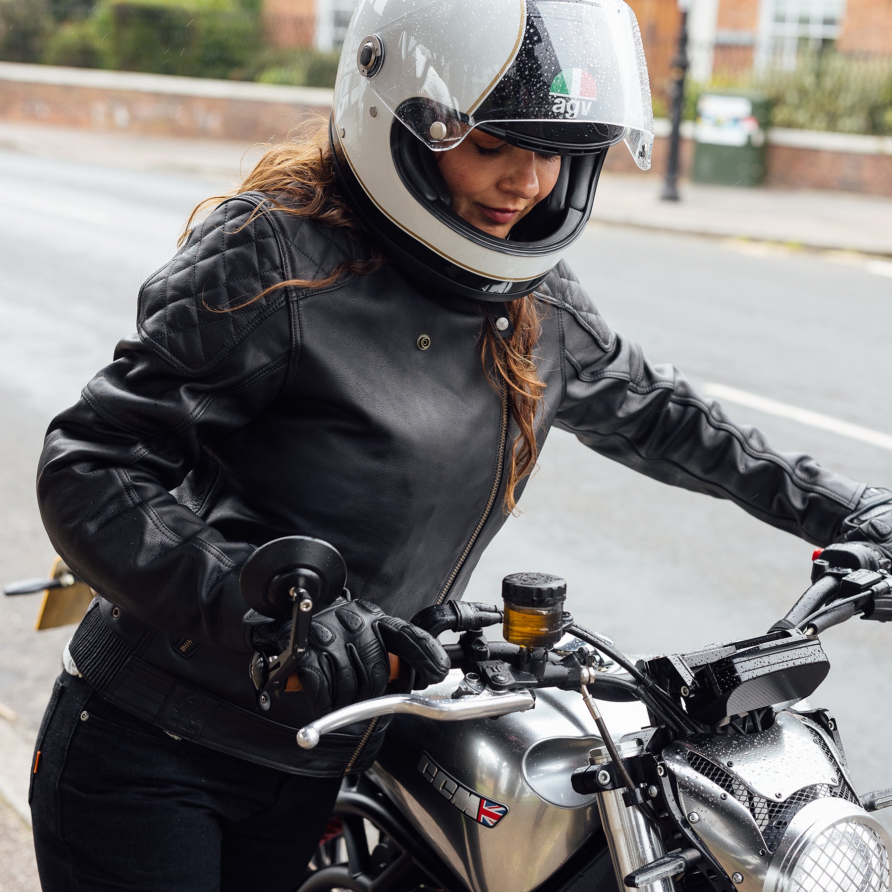 Merlin Bristol Café D3O Ladies Leather Jacket Black FREE UK Delivery, FREE 365 Day Returns | Moto Central